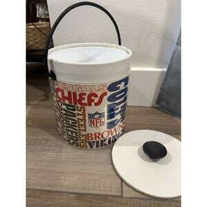 NFL Vintage West Bend Thermo Serv Insulated Ice Bucket Beer Wine w/ Lid MCM